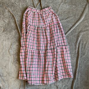 Gingham maxi skirt